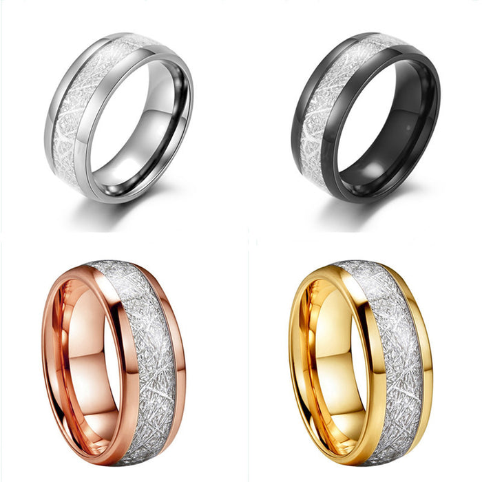 Wholesale Carbon Fiber Couple Stainless Steel Jewelry Inlaid Anti-Stone Men's Ring JDC-RS-JiaB003