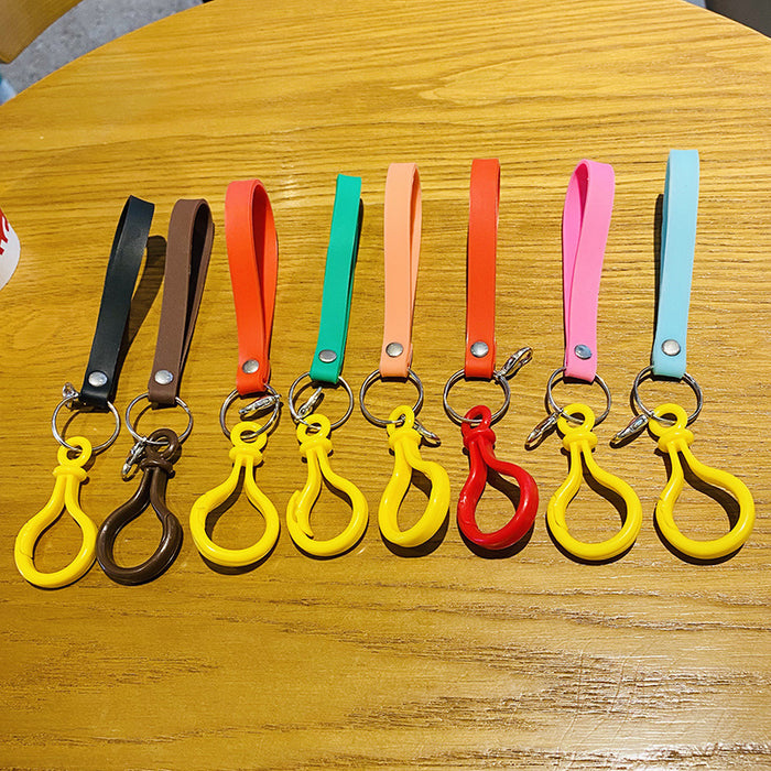 Wholesale Fresh Candy Color PVC Soft Adhesive Pendant Silicone Keychain JDC-KC-SCheng013