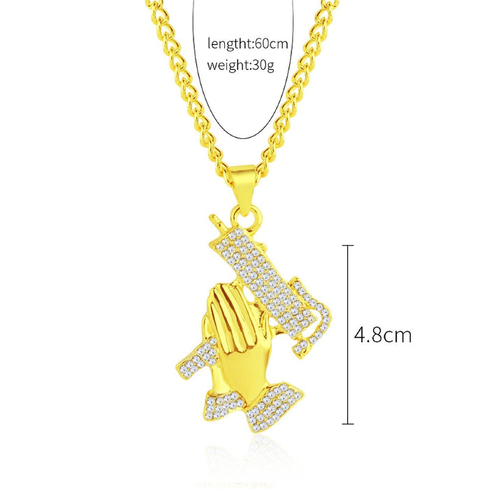 Jewelry WholesaleWholesale Diamond Cross Pendant Exaggerated Hip Hop Men's Necklace JDC-NE-GSJY006 Necklaces 嘉溢 %variant_option1% %variant_option2% %variant_option3%  Factory Price JoyasDeChina Joyas De China