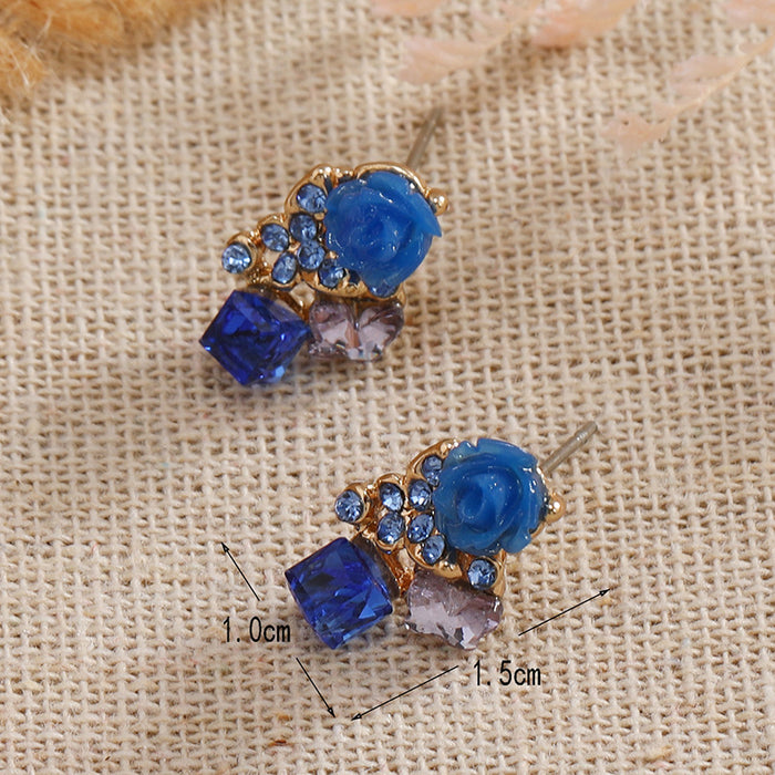 Wholesale Earrings Alloy Exaggerated Crystal Vintage MOQ≥2 JDC-ES-KaiQ061