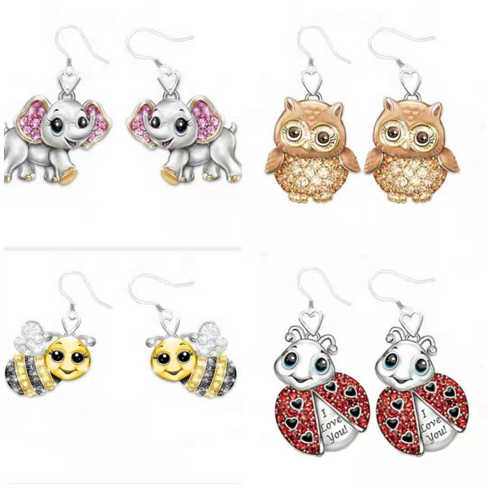 Jewelry WholesaleWholesale Ladybug Baby Elephant Two Tone Owl Bee Necklace Earring Set JDC-NE-ZiB005 Necklaces 资比 %variant_option1% %variant_option2% %variant_option3%  Factory Price JoyasDeChina Joyas De China