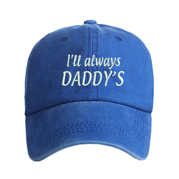 Wholesale Washed Cotton Embroidered Daddy Letters Baseball Cap Father's Day Gift MOQ≥2 JDC-FT-QiuXi001