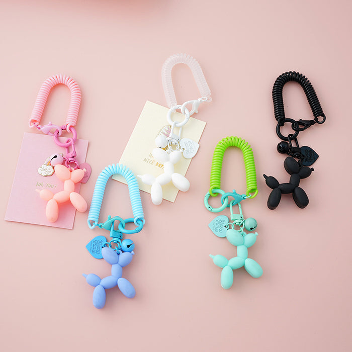 Wholesale keychain PVC cartoon cute bubble puppy dog pearl pendant MOQ≥2 JDC-KC-ShuL006