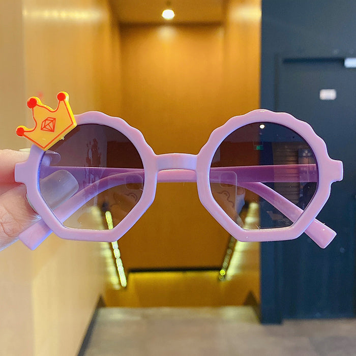 Jewelry WholesaleWholesale children's crown color sunglasses JDC-SG-HengX001 Sunglasses 恒曦 %variant_option1% %variant_option2% %variant_option3%  Factory Price JoyasDeChina Joyas De China