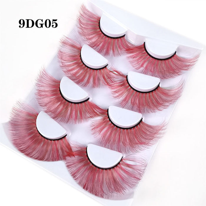 Wholesale Christmas 3D Color Thick Exaggerated False Eyelashes MOQ≥3 JDC-EY-ZXin005