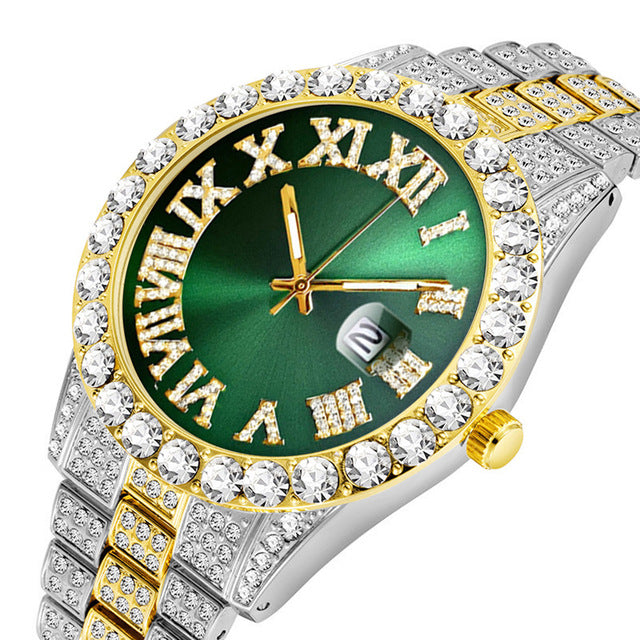 Jewelry WholesaleWholesale steel belt hip hop scale diamond-encrusted calendar quartz watch JDC-WH-SS004 Watch 时梭 %variant_option1% %variant_option2% %variant_option3%  Factory Price JoyasDeChina Joyas De China