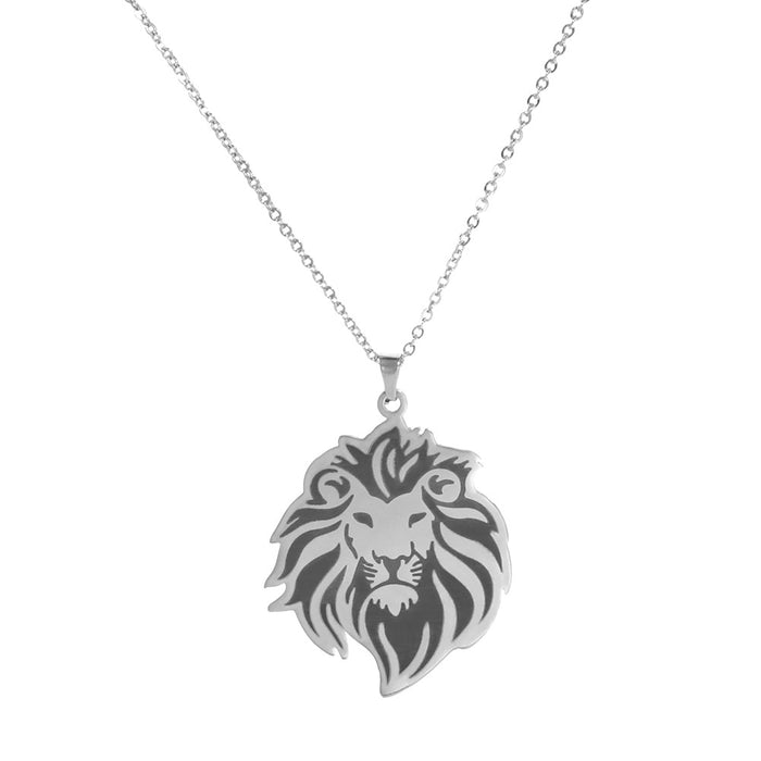 Wholesale Necklace Stainless Steel Lion Pendant Necklace MOQ≥2 JDC-NE-qiju003