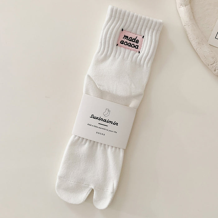 Wholesale Sock 100% Cotton Breathable Sweat Absorbing Black and White Medium Tube MOQ≥3 JDC-SK-AiM001