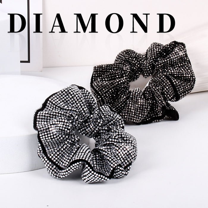 Wholesale Rhinestone Fabric Hair Scrunchies JDC-HS-ZXI001