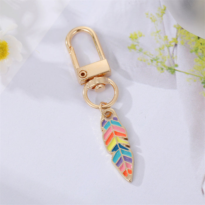 Jewelry WholesaleWholesale Color Enamel Mushroom Dried Flowers Leaves Alloy Keychain MOQ≥6 JDC-KC-Juej003 Keychains 觉际 %variant_option1% %variant_option2% %variant_option3%  Factory Price JoyasDeChina Joyas De China