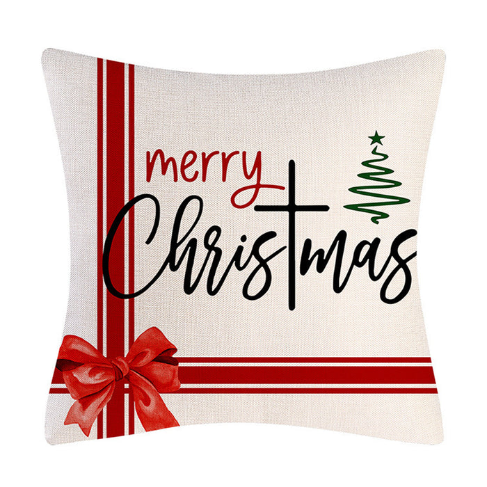 Wholesale Pillowcase Linen Print Christmas Without Pillow MOQ≥3 JDC-PW-LMJ001