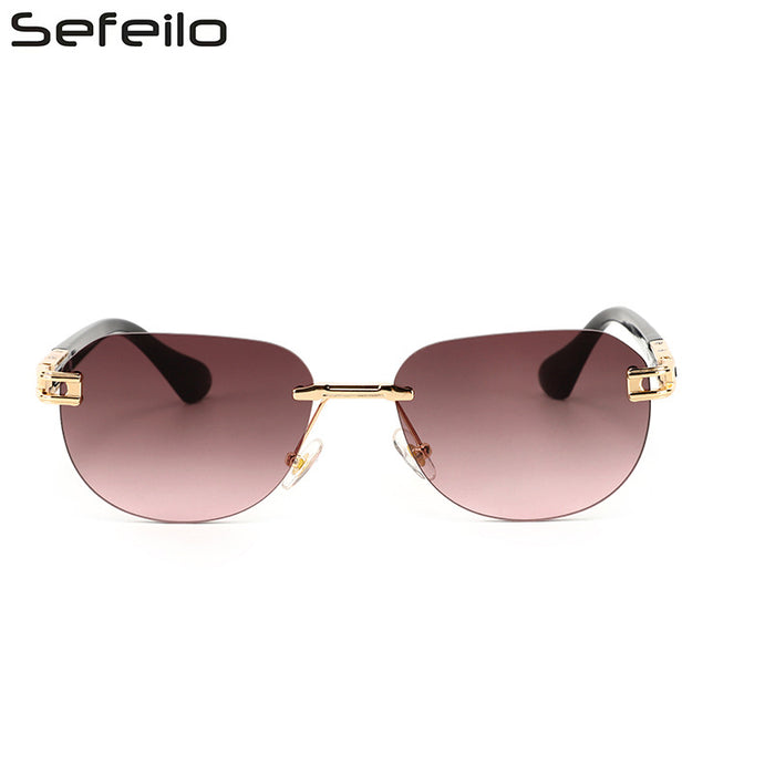 Wholesale Sunglasses Metal Oval Frame JDC-SG-BaoL020