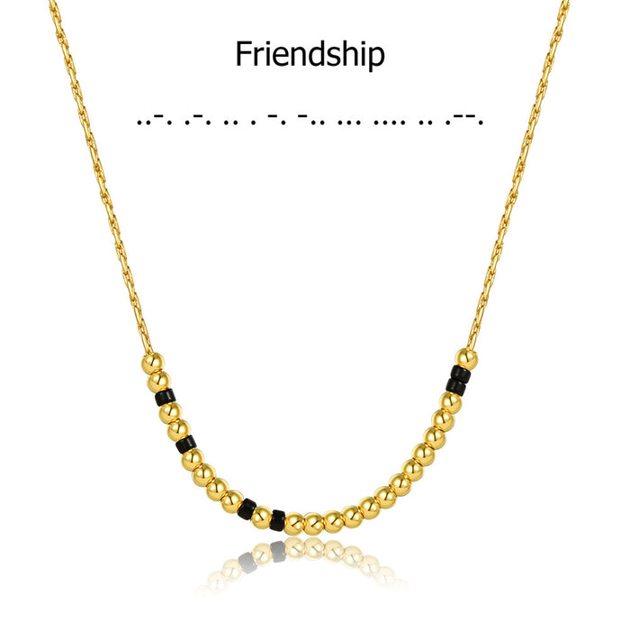 Wholesale Personalized Morse Code Necklace Couples Wild JDC-NE-yunchuan003