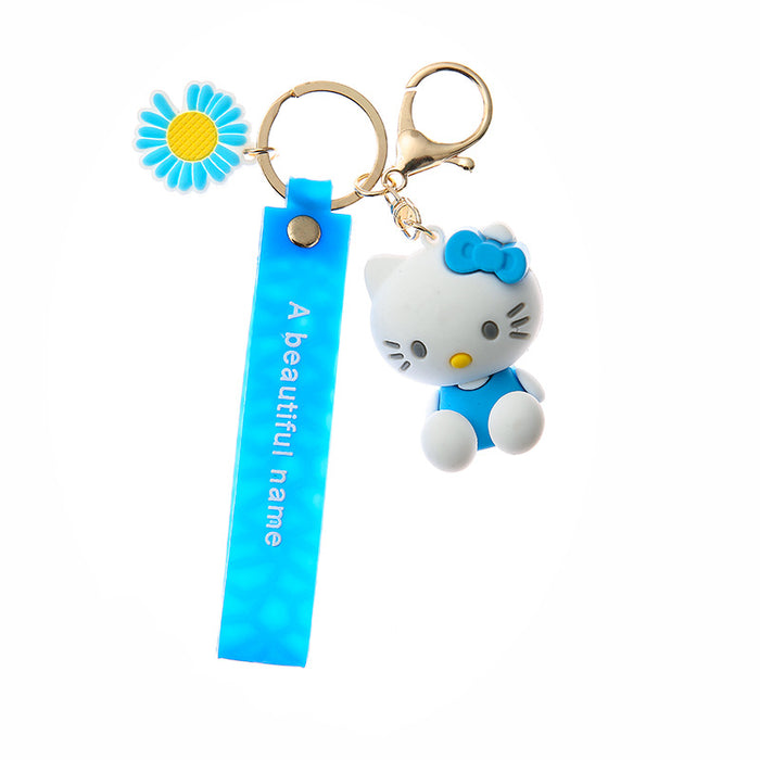 Wholesale cartoon keychain silicone cute doll pendant MOQ≥3 JDC-KC-AYuan002