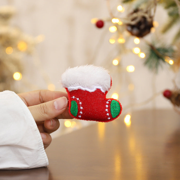 Wholesale Hair Clips Dual Purpose Christmas Hairpin Brooch Cartoon Plush MOQ≥2 JDC-HC-HEMA002