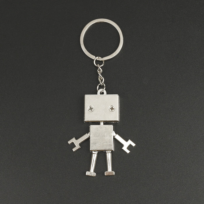 Wholesale Retro Robot Keychain Silver Carton Man JDC-KC-MengO002