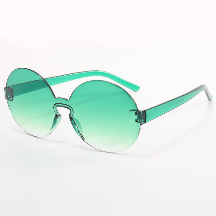 Wholesale Rimless Round PC Lens Candy Color Sunglasses JDC-SG-YuH007