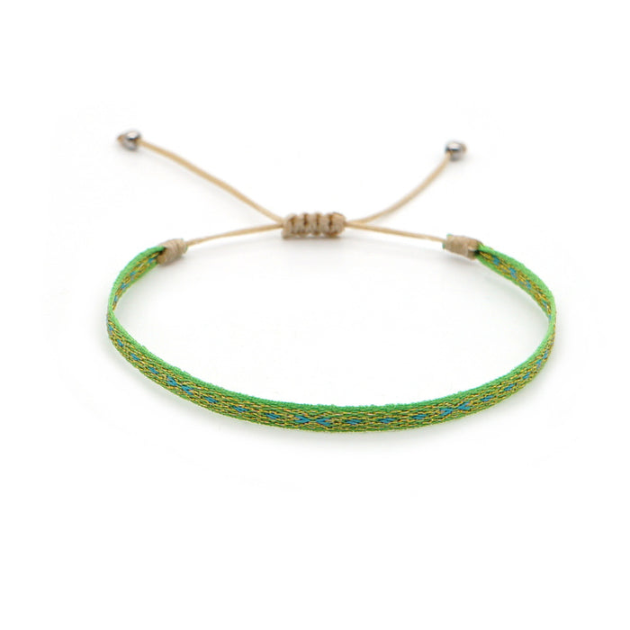 Wholesale Ethnic Wind Ribbon Pure Hand Woven Bracelet JDC-BT-HeY017