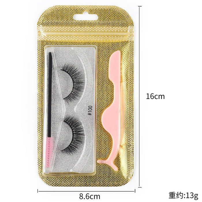 Wholesale combination 3d false eyelashes natural thick pair MOQ≥3 JDC-EY-LanJL002