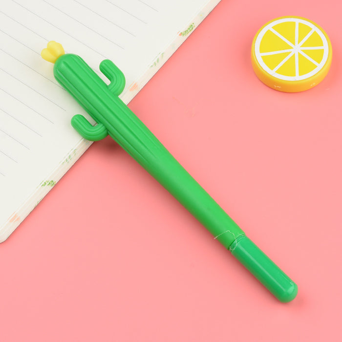 Wholesale Cartoon Decompression Cactus Soft Plastic Ballpoint Pen MOQ≥2 JDC-BP-XHZ002