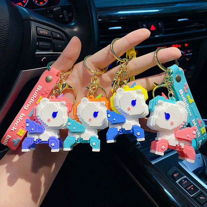 Jewelry WholesaleWholesale Creative Cartoon Building Blocks Exquisite Epoxy Keychain JDC-KC-Yaoyun009 Keychains 瑶韵 %variant_option1% %variant_option2% %variant_option3%  Factory Price JoyasDeChina Joyas De China