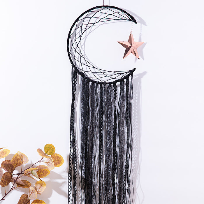 Wholesale Black Lace Triangle Round Dreamcatcher JDC-DC-BGuan001