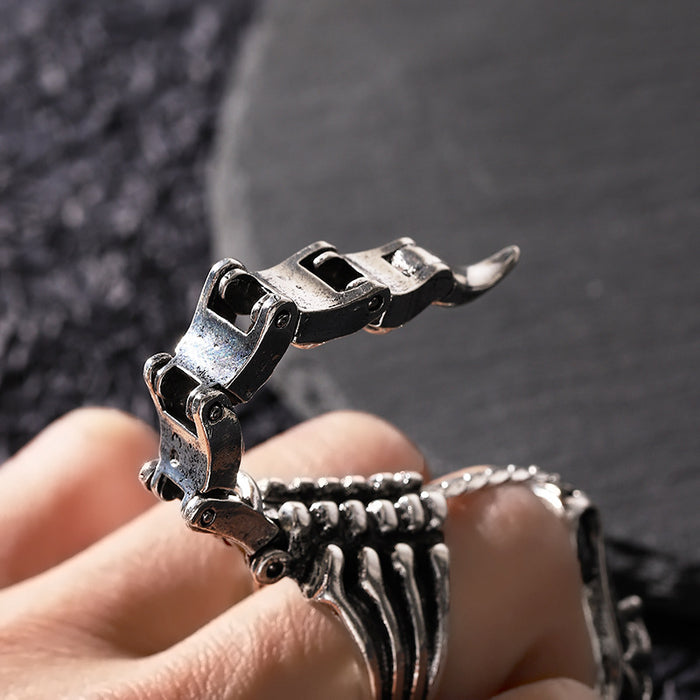 Wholesale Scorpion Tail Punk Zinc Alloy Men's Ring JDC-RS-QianJ001