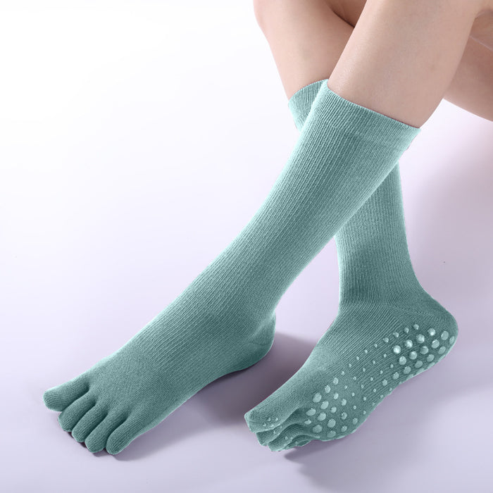 Wholesale Sock Cotton PVC Yoga Non-slip Wear-Resistant Aerobics Feet Five Finger Socks JDC-SK-TYS001