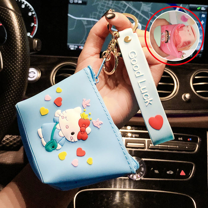 Wholesale Keychains Silicone Cute Headphones Coin Storage Bag Keychain MOQ≥2 JDC-KC-XinJY009