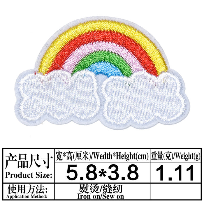 Wholesale Twill Rainbow Collection Embroidered Cloth Patch JDC-EBY-Lide012