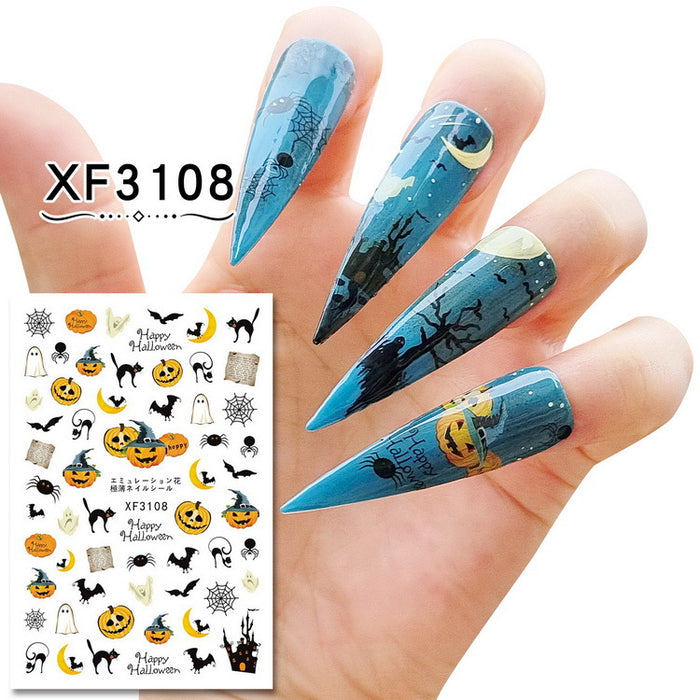 Wholesale Eco Resin Halloween Series Nail Stickers MOQ≥3 JDC-NS-Jinjia002