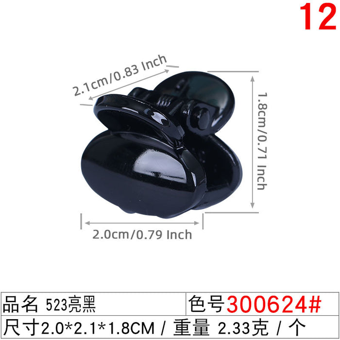 Wholesale Moon PC Material Black 2CM Small Grab Clip JDC-HC-Liuyi001