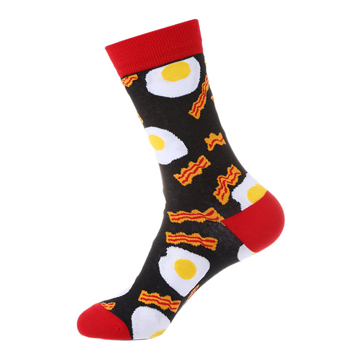 Wholesale Socks Cotton Creative Strawberry Fried Egg Socks MOQ≥5 JDC-SK-XinH016