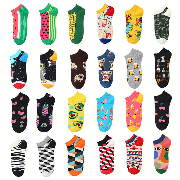 Wholesale summer thin fun fruit socks JDC-SK-XinH011