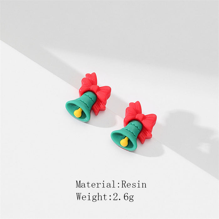 Wholesale Earrings Resin Christmas Cute Cartoon JDC-ES-GuTe002