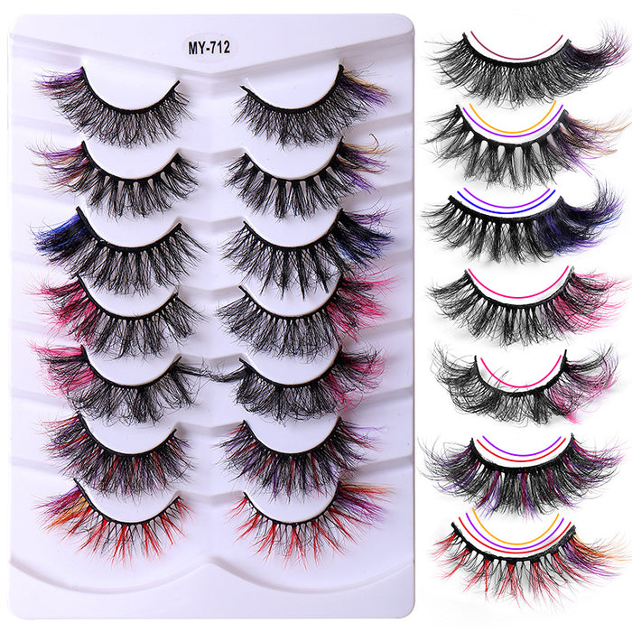 Wholesale Color Stereo Multilayer Thick Mink Hair False Eyelashes JDC-EY-JST009