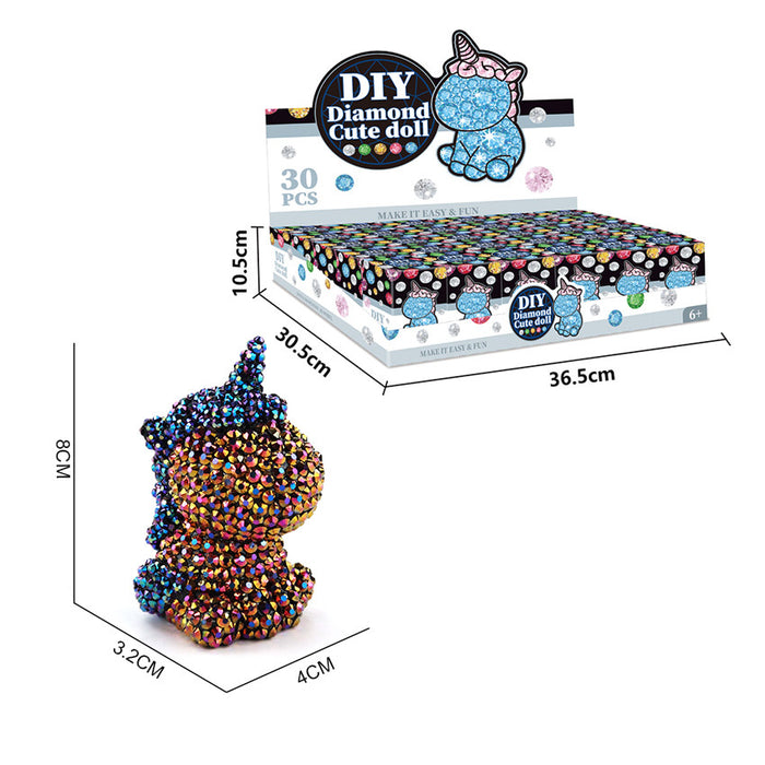 Wholesale diy stick drill fluid bear ornaments diamond toy vinyl doll JDC-FT-ZhuoJia019