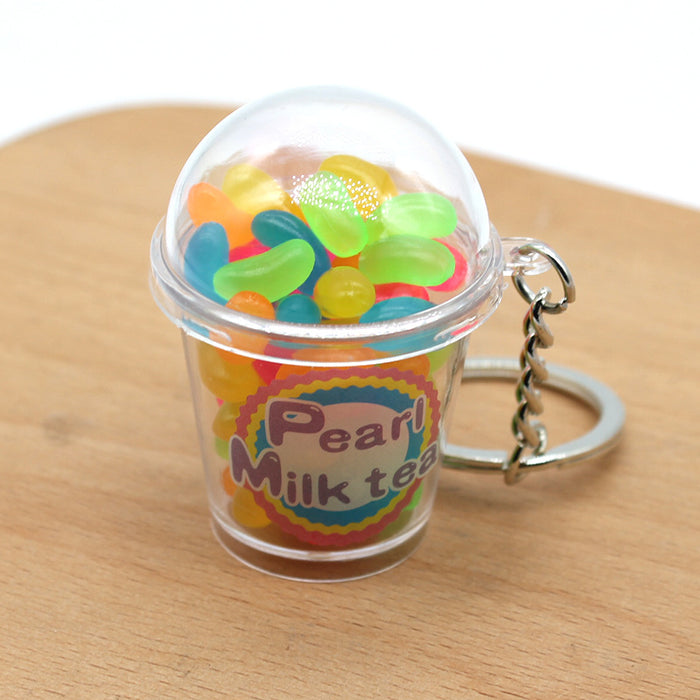 Wholesale New Simulation Food Play Shake Accessories Cup Keychain MOQ≥2 JDC-KC-TTXS001