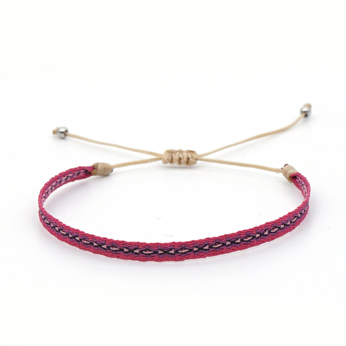 Wholesale Ethnic Wind Ribbon Pure Hand Woven Bracelet JDC-BT-HeY015