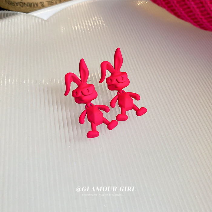 Wholesale Alloy Earrings Cute Small Rabbit JDC-ES-BY331