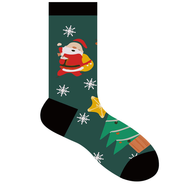 Wholesale Socks Cotton Christmas Santa Claus Socks MOQ≥3 JDC-SK-JTeng002