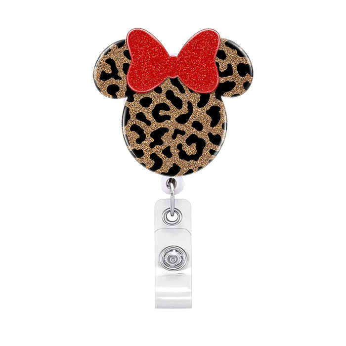 Wholesale Badge Reels Acrylic Leopard Print Snap Fastener JDC-KC-QiY001