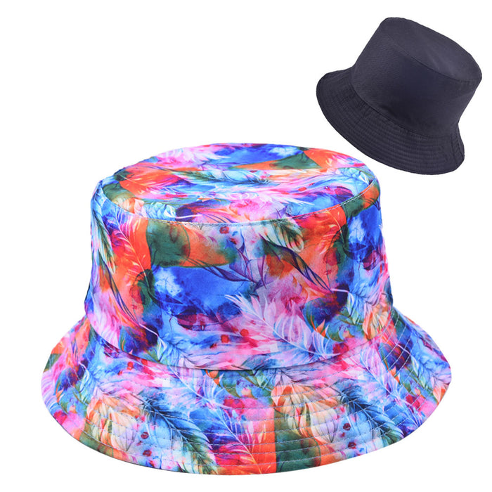 Wholesale Vintage Print Bucket Hat Reversible Sunshade MOQ≥2 JDC-FH-WenR019