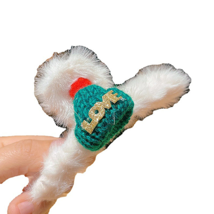 Wholesale Hair Clips Christmas Large Shark Clip Cute Plush Elk JDC-HC-Jyan001