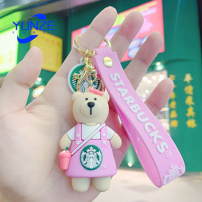 Wholesale Cartoon PVC Cute Bear Keychain (F) JDC-KC-YunZ001