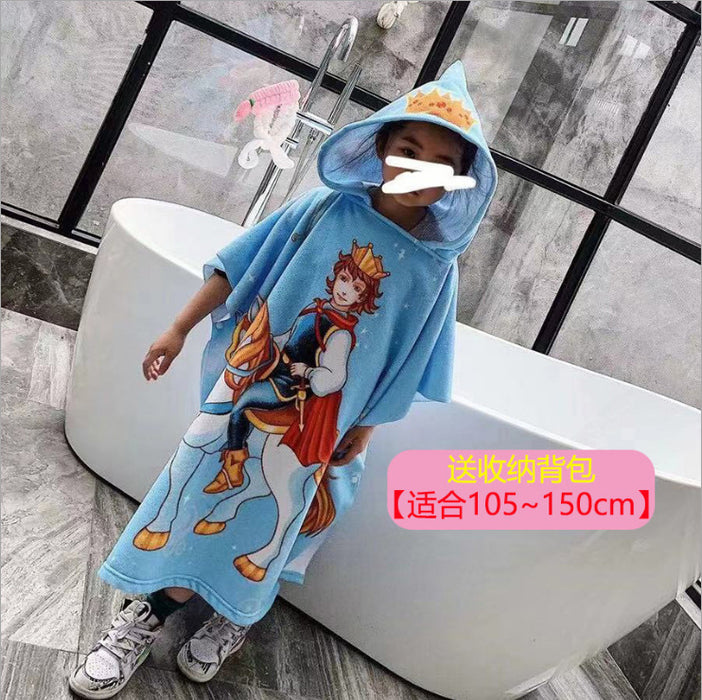 Wholesale Microfiber Cartoon Kids Bath Towel Cloak JDC-BTL-YaX005