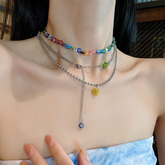 Jewelry WholesaleWholesale multilayer stacked Spice Girl Necklaces JDC-NE-miaos001 Necklaces 妙斯 %variant_option1% %variant_option2% %variant_option3%  Factory Price JoyasDeChina Joyas De China