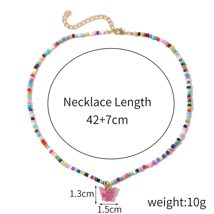 Wholesale Accessories Butterfly Clavicle Chain Simple ins Pearl Butterfly Necklace JDC-NE-ManY002