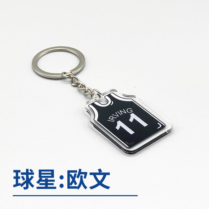 Jewelry WholesaleWholesale Basketball Star Acrylic Keychain JDC-KC-HongY001 Keychains 宏盈 %variant_option1% %variant_option2% %variant_option3%  Factory Price JoyasDeChina Joyas De China