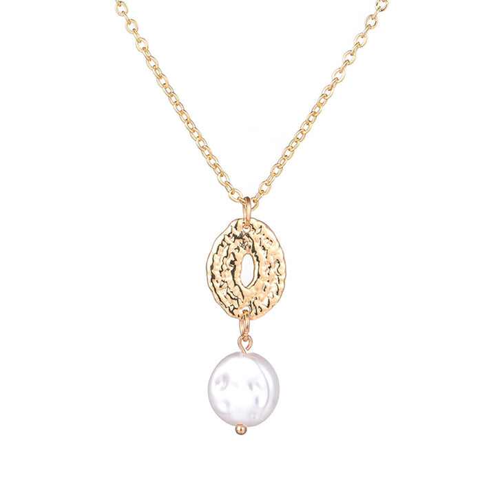 Jewelry WholesaleWholesale locked pearl single layer gold alloy necklace JDC-NE-KJ211 Necklaces 坤杰 %variant_option1% %variant_option2% %variant_option3%  Factory Price JoyasDeChina Joyas De China